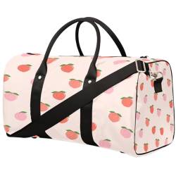 Pink Peach Travel Duffle Bag for Men Women Fruit Peach Overnight Weekender Bag Foldable Travel Duffel Bag Large Sports Gym Bag Waterproof Luggage Tote Bag Tear Resistant, Mehrfarbig, 17.4 x 8.3 x 9.5 von Yzrwebo