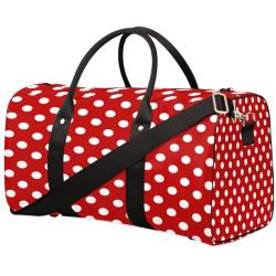 Polka Dot Travel Duffle Bag for Men Women Geometric Dots Overnight Weekender Bag Foldable Travel Duffel Bag Large Sports Gym Bag Waterproof Luggage Tote Bag Tear Resistant, Mehrfarbig, 17.4 x 8.3 x von Yzrwebo