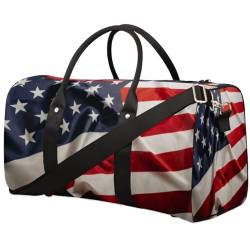 Reisetasche mit amerikanischer Flagge, für Männer und Frauen, patriotische USA-Flagge, Übernachtungstasche, faltbare Reisetasche, große Sporttasche, wasserdichte Gepäck-Tragetasche, reißfest, von Yzrwebo