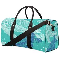 Sea Turtle Travel Duffle Bag for Men Women Ocean Sea Animal Overnight Weekender Bag Foldable Travel Duffel Bag Large Sports Gym Bag Waterproof Luggage Tote Bag Tear Resistant, Mehrfarbig, 17.4 x 8.3 x von Yzrwebo