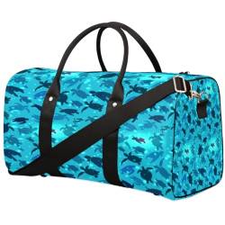 Turtle Pattern Travel Duffle Bag for Men Women Ocean Sea Turtle Overnight Weekender Bag Foldable Travel Duffel Bag Large Sports Gym Bag Waterproof Luggage Tote Bag Tear Resistant, Mehrfarbig, 17.4 x von Yzrwebo