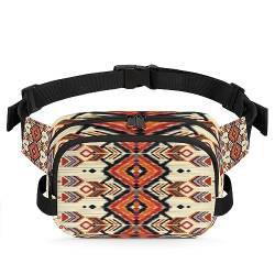 Unisex Boho Aztec Bauchtasche Gürteltasche für Damen Mann Pfeil Dekor Hüfttasche Mode Crossbody Tasche Hip Bauchtasche mit verstellbarem Gurt für Outdoor Workout Casual Reisen Laufen Wandern von Yzrwebo