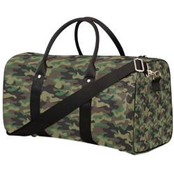 Urban Camo Travel Duffle Bag for Men Women Camo Outdoor Overnight Weekender Bag Foldable Travel Duffel Bag Large Sports Gym Bag Waterproof Luggage Tote Bag Tear Resistant, Mehrfarbig, 17.4 x 8.3 x 9.5 von Yzrwebo