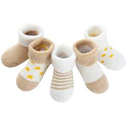 Z-Chen Baby-Mädchen Women's Socks Damensocken, Beige, 6-12 MESI von Z-Chen