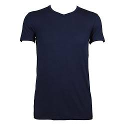 Z ZENZERO' 1959-1 Pack Herren-T-Shirt mit V-Ausschnitt - Einfarbig - aus Modaler Baumwolle - Stretchgewebe (Blau, L) von Z ZENZERO' 1959