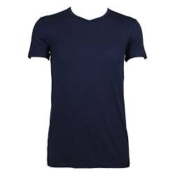 Z ZENZERO' 1959-1 Pack Herren-T-Shirt mit V-Ausschnitt - Einfarbig - aus Modaler Baumwolle - Stretchgewebe (Blau, XL) von Z ZENZERO' 1959