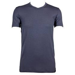 Z ZENZERO' 1959-1 Pack Herren-T-Shirt mit V-Ausschnitt - Einfarbig - aus Modaler Baumwolle - Stretchgewebe (Dunkelgrau, L) von Z ZENZERO' 1959