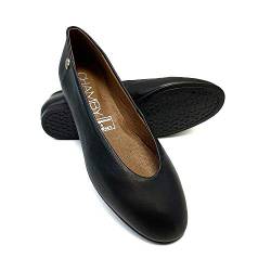Schuhe - Flache Schuhe für Damen, bequeme Ballerinas aus Leder Typ Merceditas., Schwarz , 40 EU von Z Zapatísimos