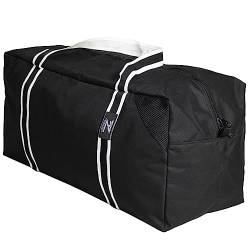 Z2 Premium Sport Duffel Bag Gym Travel Coaches Bag für Fußball, Baseball, Softball, Fußball, Basketball, Hockey, für Männer und Frauen, Premium Nylon, wasserabweisend, leicht, Schwarz, 33 ", Tasche von Z2