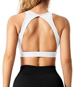 ZAAYO Damen Sport BH Nahtloser mit Polstern Leichtes Backless Joggen Yoga Jumping Fitness Bra X-Small von ZAAYO