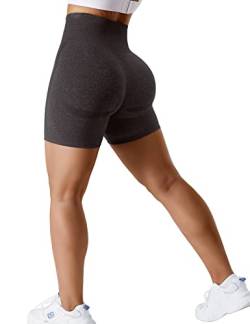 ZAAYO Sport Fitness Shorts für Damen Gym Booty Kurze Sporthose High Taille Laufhose Schokolade Medium von ZAAYO