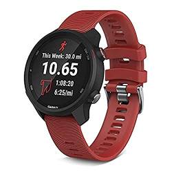 Ersatz-Uhrenarmband aus weichem Silikon, kompatibel mit Garmin Forerunner 245, kompatibel mit Garmin Vivoactive 3/Venu Sq/Vivomove HR/Forerunner 245/245 Music/Forerunner 645/645 Music Vivoactive 3 von ZACLAY