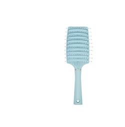Flauschiger Rippenkamm For Männer, Fettiges Haar, Styling-Haarkamm, Gebogener Kopfhaut-Massagekamm Luftkissen-Massagekamm (Color : Blue1) von ZADIKO
