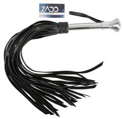 ZADO Leder Peitsche - verführerische Leder-Gerte für Anfänger und Profis, elegante Peitsche zur Verführung des Partners, Bondage-Spiele, schwarz von ZADO