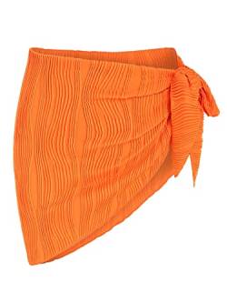 ZAFUL Damen Sarong Coverups Strand Wrap Sheer Bikini Wraps Chiffon Cover Ups für Bademode, 4-orange, Einheitsgröße von ZAFUL