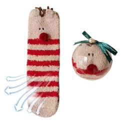 Flauschige Socken Weihnachten - Flauschige Socken mit Weihnachtsthema | Warme Socken, gemütliche Socken für den Winter, Teenager-Damen-Mädchen-Innenschlaf-Weihnachtsgeschenke Zagaro von ZAGARO