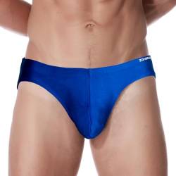 ZAIGELUO Eisseide Slips Herren Silk Briefs Underhose Weich Nahtlos Schnell Trocknende Low Rise Männer Unterwäsche M Blau von ZAIGELUO