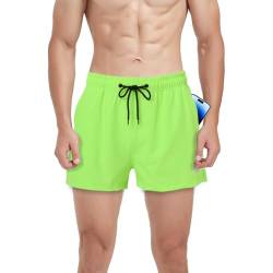 ZAIGELUO Sporthose Herren Kurz Shorts Sport Hose Trainingshose mit Tasche Männer Schnell Trocknend Laufhose Running Sportshorts Fitness Training Shorts Jogginghose S Hellgrün von ZAIGELUO