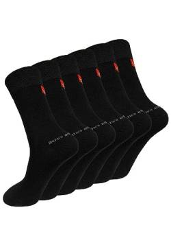 ZAKASA Bambus Socken Herren Business: Anti Schweiß Socken Männer Bambus Gegen Schweißfüße Anzug Socken Weich Atmungsaktive Antibakterielle Geruchshemmend 39-42 Schwarz-6 Paare von ZAKASA