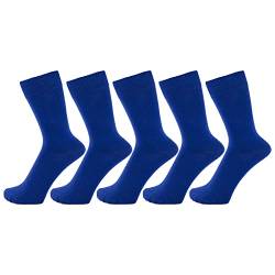 ZAKIRA Elegante Einfarbige Socken aus Feinster Gekämmter Baumwolle - 5 Pack, 36-40 (EU), Königsblau von ZAKIRA