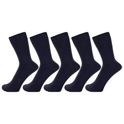 ZAKIRA Elegante Einfarbige Socken aus Feinster Gekämmter Baumwolle - 5 Pack, 36-40 (EU), Marineblau von ZAKIRA