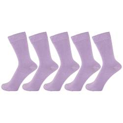 ZAKIRA Elegante Einfarbige Socken aus Feinster Gekämmter Baumwolle - 5 Pack, 40-46 (EU), Lila von ZAKIRA