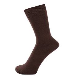 ZAKIRA Elegante Einfarbige Socken aus Feinster Gekämmter Baumwolle für Damen und Herren, 36-40 (EU), Braun von ZAKIRA