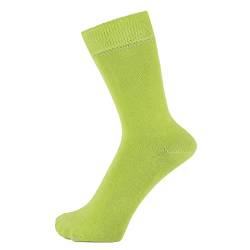 ZAKIRA Elegante Einfarbige Socken aus Feinster Gekämmter Baumwolle für Damen und Herren, 36-40 (EU), Limettengrün von ZAKIRA