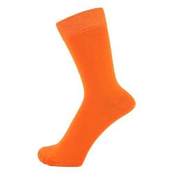 ZAKIRA Elegante Einfarbige Socken aus Feinster Gekämmter Baumwolle für Damen und Herren, 36-40 (EU), Orange von ZAKIRA