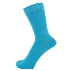 ZAKIRA Elegante Einfarbige Socken aus Feinster Gekämmter Baumwolle für Damen und Herren, 36-40 (EU), Türkis von ZAKIRA