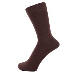 ZAKIRA Elegante Einfarbige Socken aus Feinster Gekämmter Baumwolle für Damen und Herren, 40-46 (EU), Braun von ZAKIRA