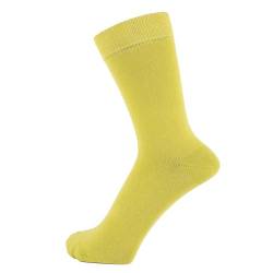 ZAKIRA Elegante Einfarbige Socken aus Feinster Gekämmter Baumwolle für Damen und Herren, 40-46 (EU), Gelbgrün von ZAKIRA