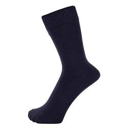 ZAKIRA Elegante Einfarbige Socken aus Feinster Gekämmter Baumwolle für Damen und Herren, 40-46 (EU), Marineblau von ZAKIRA