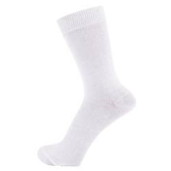 ZAKIRA Elegante Einfarbige Socken aus Feinster Gekämmter Baumwolle für Damen und Herren, 40-46 (EU), Weiß von ZAKIRA