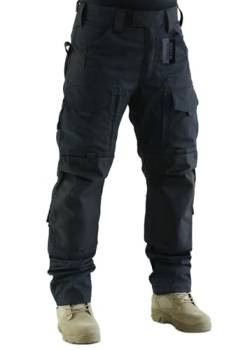 ZAPT Tactical MOLLE Ripstop Combat Hose Armee MultiCam/TACS LE Camo Hosen für Herren, Solid Black, Small von ZAPT