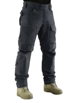 ZAPT Tactical Pants Molle Ripstop Combat Hose Jagd Armee Camo Multicam Schwarz Hose für Herren (Dunkelgrau, S) von ZAPT