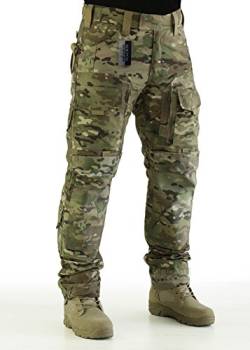 ZAPT Taktische Hose Molle Ripstop Kampfhose Jagd Armee Camo Multicam Schwarze Hose für Herren (Multicam Camo, M) von ZAPT