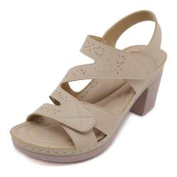 ZAPZEAL Sehen Sie Ihr Bestes Mode Sandalen Für Damen, Mit Einer Großen Größe Verfügbarkeit Und Perfekt Für Jeden Anlass (aprikosenfarbe,42) von ZAPZEAL