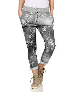 ZARMEXX Damen Sweatpants Baggy Boyfriend Sommerhose Sport All-Over Print One Size Muster 10 One Size (36-40) von ZARMEXX