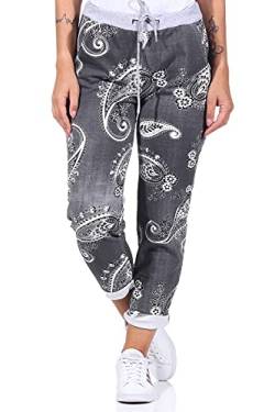 ZARMEXX Damen Sweatpants Baggy Boyfriend Sommerhose Sport All-Over Print One Size Muster 18 One Size (36-40) von ZARMEXX