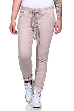 ZARMEXX Damen Vintage Joggpants Baggy Boyfriend Street-Style Jogginghose Hose Fitness Sporthose Freizeit lang (Altrosa) von ZARMEXX