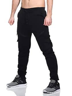 ZARMEXX Herren Cargo Jogginghose Trainingshose Sweatpants Jogger Sporthose für Männer (schwarz, XXL) von ZARMEXX