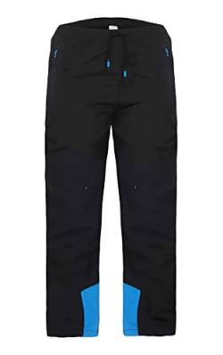 ZARMEXX Kinder Thermohose Jungen Mädchen Outdoor Softshell Hose Trekking Herbst Winter Schneehose Skihose Wanderhose (1994 schwarz, 164) von ZARMEXX