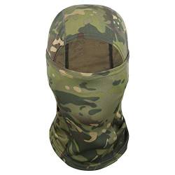 ZARRS Balaclava Schwarz,Sturmhaube Winter Sturmmaske Männer Frauen Unisex Motorradmaske für Moto Snowboard Radfahren Ski Wintersport 45 * 28 Tarnung Grün von ZARRS