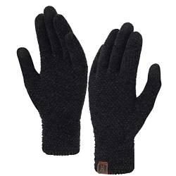ZASFOU Damen Winter Touchscreen Handschuhe für kaltes Wetter, Chenille Warme SMS Handschuhe für Radfahren Fahren Laufen von ZASFOU