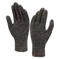 ZASFOU Damen Winter Touchscreen Handschuhe für kaltes Wetter, Chenille Warme SMS Handschuhe für Radfahren Fahren Laufen von ZASFOU