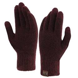 ZASFOU Damen Winter Touchscreen Handschuhe für kaltes Wetter, warmes recyceltes Garn Texting Elastische Manschette Handschuhe mit Fleece gefüttert von ZASFOU