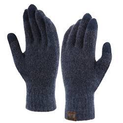 ZASFOU Damen Winter Touchscreen Handschuhe für kaltes Wetter, warmes recyceltes Garn Texting Elastische Manschette Handschuhe mit Fleece gefüttert von ZASFOU