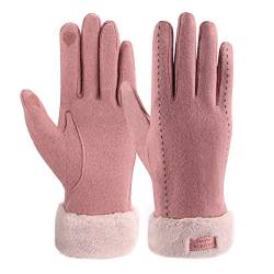 ZASFOU Damen Winter Touchscreen Handschuhe mit Thermo Fleecefutter, Warme und Dick Wolle von ZASFOU