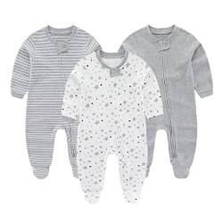 ZAV Solid Unisex Langarm Baby Jungen Mädchen strampler Baumwolle zwei wege reißverschluss Babykleidung Geschenke für Neugeborene von ZAV